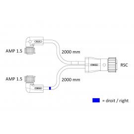 Cavo fanale posteriore LC12T con 90° sovrastampaggio, 16V